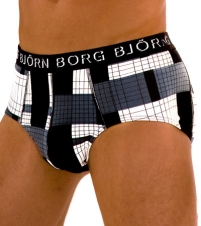 Fun Stretch Stripe Grid Printed Brief